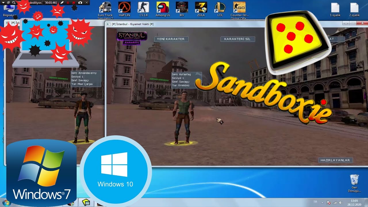 İKV - Sandboxie ve Hızlı Giriş / Windows 7,8,10