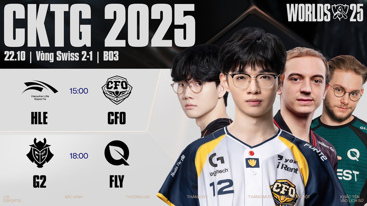 HLE vs CFO | G2 vs FLY | CKTG 2025 - V&ograve;ng Swiss Ng&agrave;y 22.10.2025