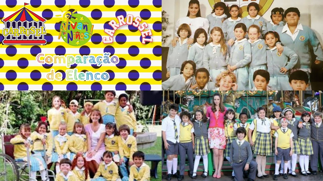 Carrossel - Comparação de Elenco (México x Brasil)