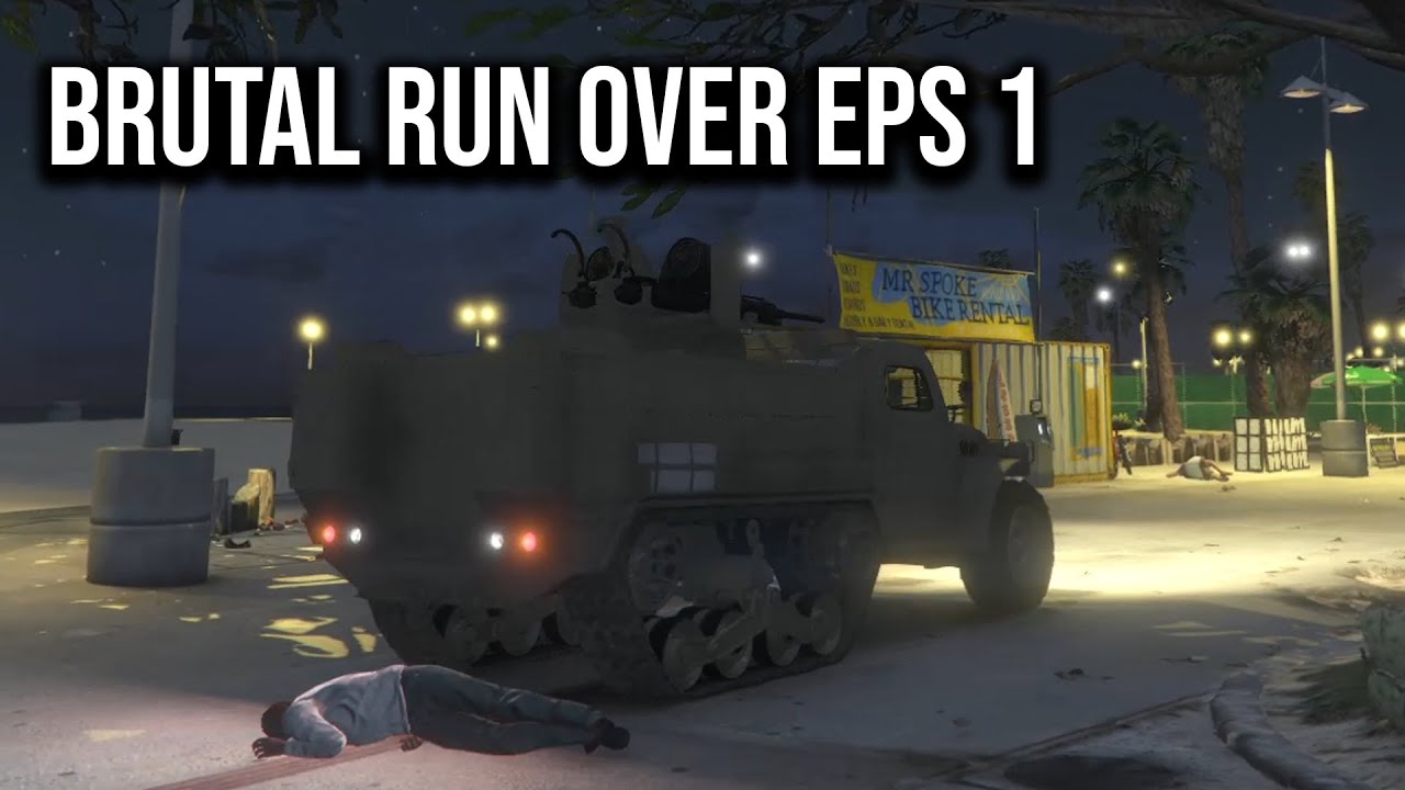Half Track Rampage | Running Over Innocent People | GTA V