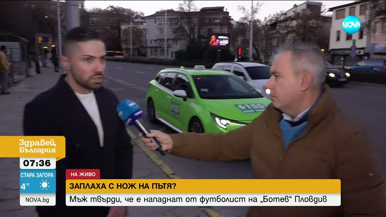 Мъж твърди, че футболист на „Ботев-Пловдив” го е нападнал с нож - Здравей, България (18.12.2024)
