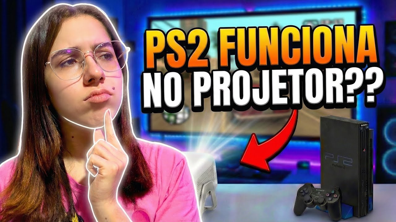 TESTANDO o PLAYSTATION 2 em um PROJETOR!
