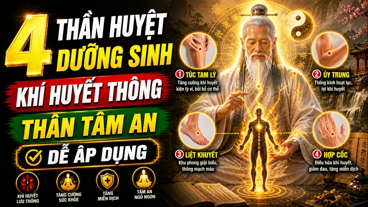 4 VIÊN THUỐC QUÝ – TỨ ĐẠI THẦN HUYỆT Bí mật trị bách bệnh & Dưỡng mệnh trường sinh của cổ nhân