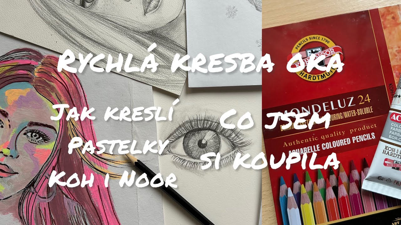 Jak nakreslit oko / Co jsem si koupila / Pastelky KOH I NOOR / How to drawing eye #video #eyes