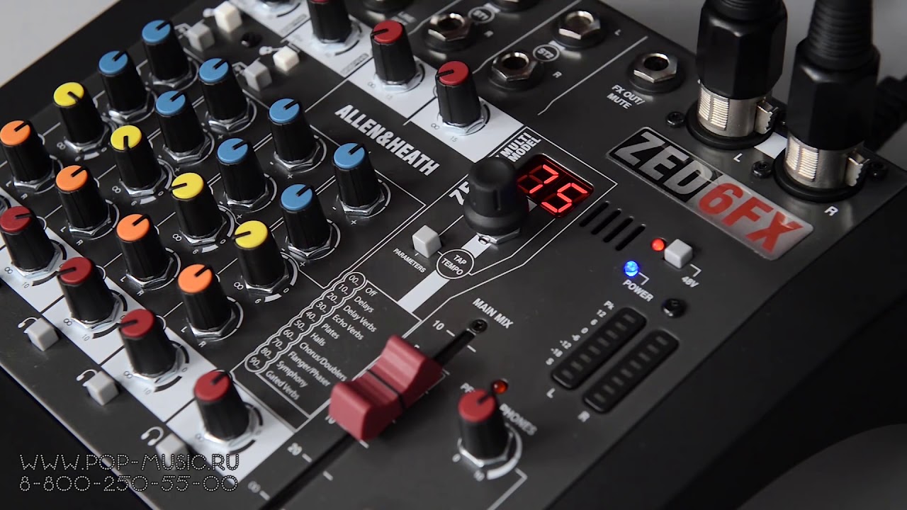 ALLEN&HEATH ZED 6 и ALLEN&HEATH ZED 6FX - компактные и доступные микшеры со взрослым звуком