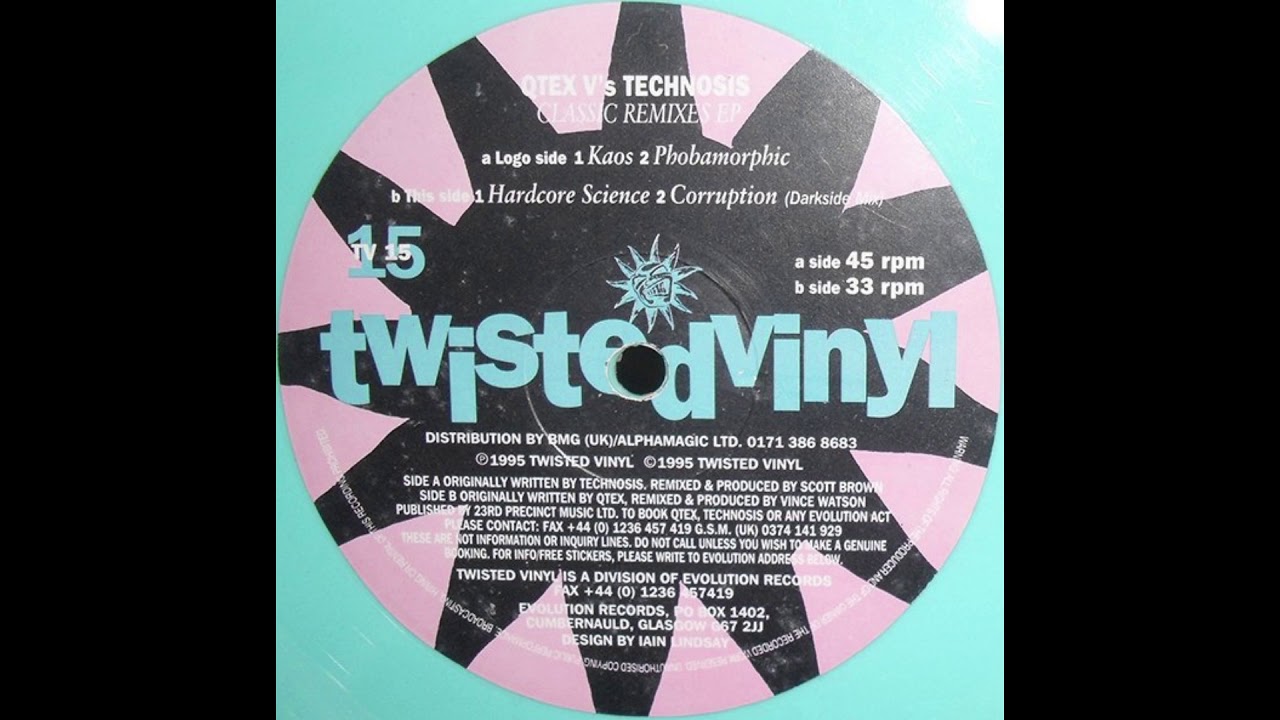 Q-Tex vs Technosis - Corruption (Darkside Mix) - Twisted Vinyl TV15