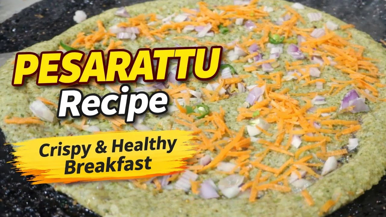 Pesarattu with Yummy Tamato Chutney | Crispy Pesarattu Recipe In Telugu | P2J Foods. 
