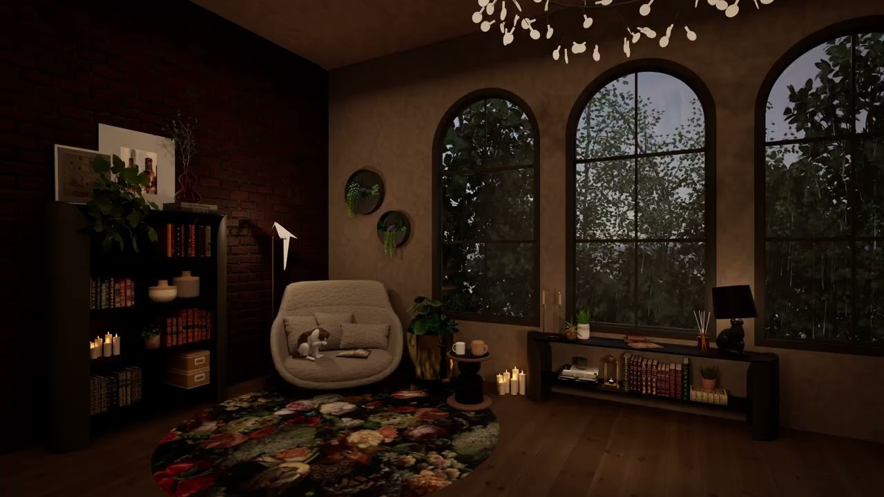Cozy Reading Nook Jazz - Rainy Day Ambience for Relaxation, Study & Calm