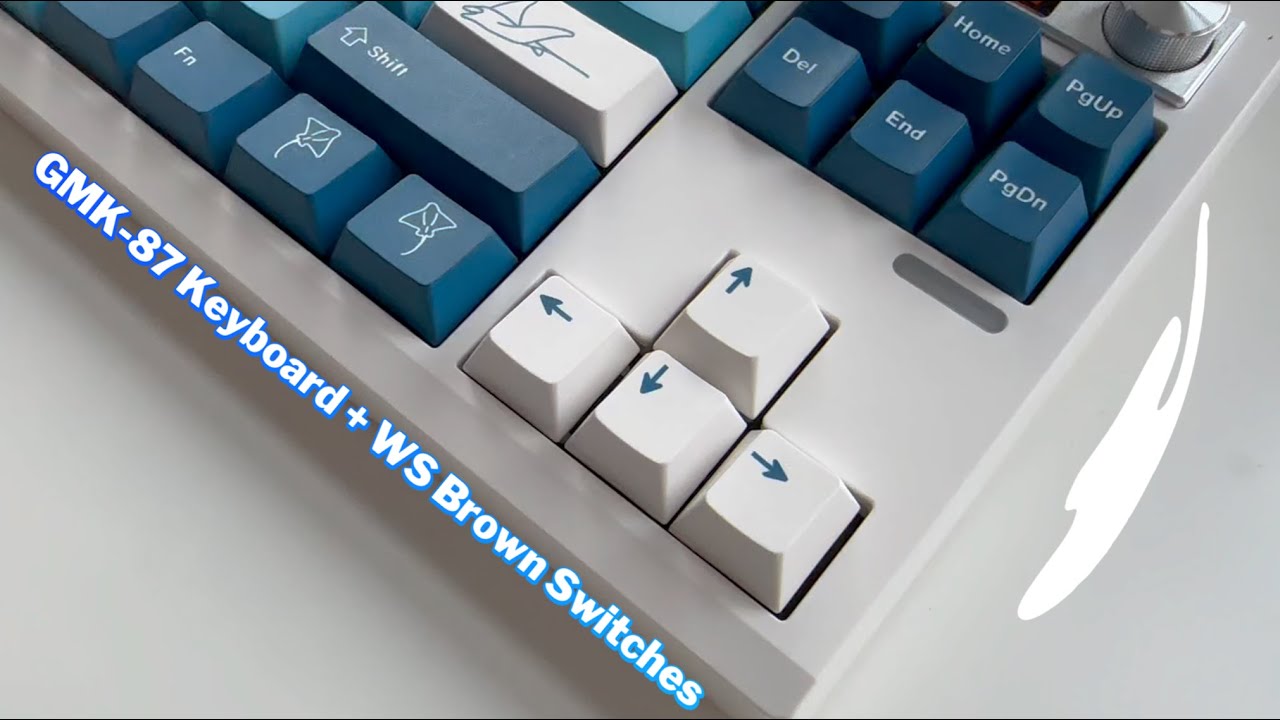 Ocean Theme Keyboard | GMK 87 Build | TKL 80% | WS Brown Tactile Switches |