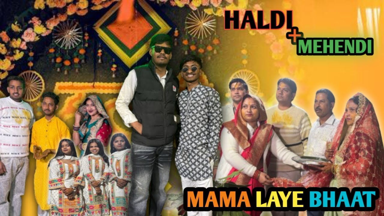 Bhaat Vlog ❤️ll mama Ne pehnaya￼ Pehle Bhanje ki Shaadi me Bhaat 🎁❣️