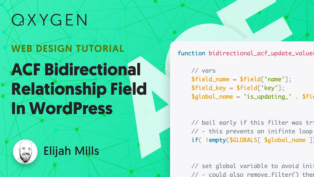 Using ACF Bi-directional Relationship Field In WordPress with Oxygen