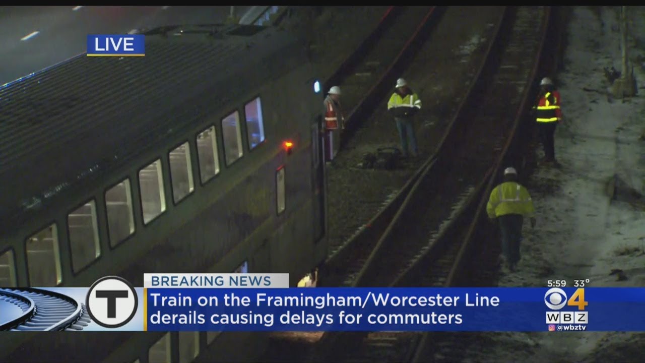 Commuter Rail Train Derails Near Lansdowne Station