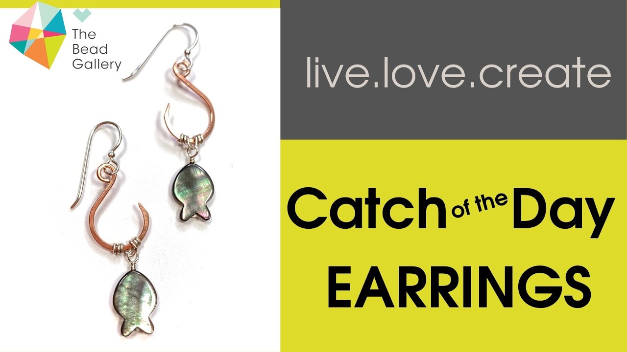 Make A Fish on a Hook Earrings at The Bead Gallery, Honolulu!