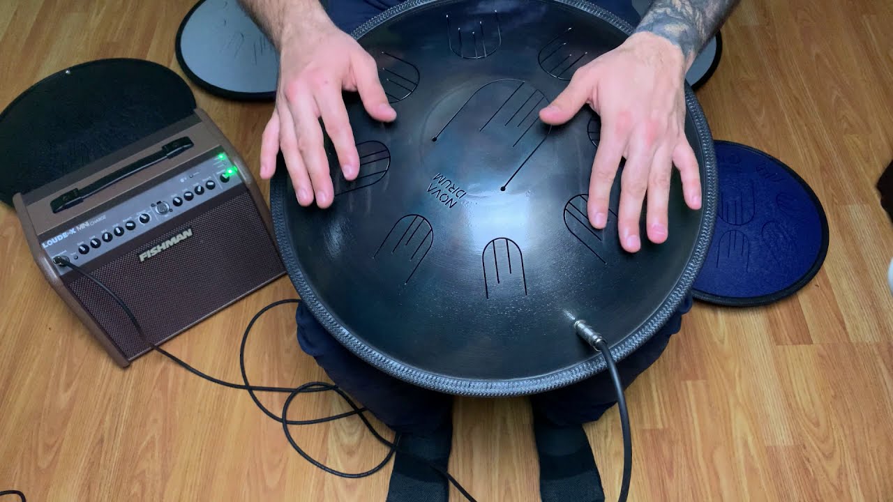 Steel tongue drum D major scale + pickup system