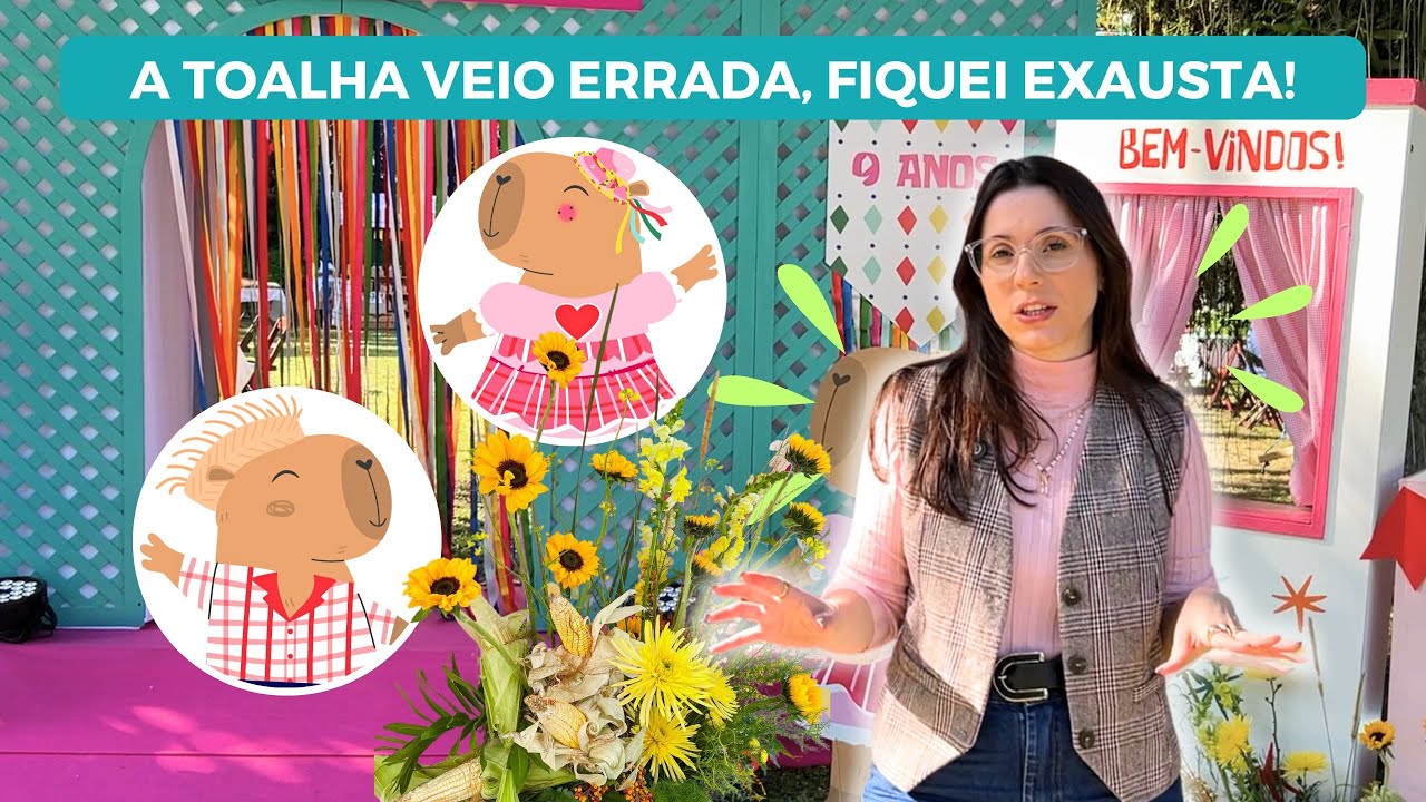 FESTA JUNINA JUNTO COM O TEMA DO MOMENTO | AS CAPIVARAS INVADIRAM O ARRAIÁ | Mania de Fita