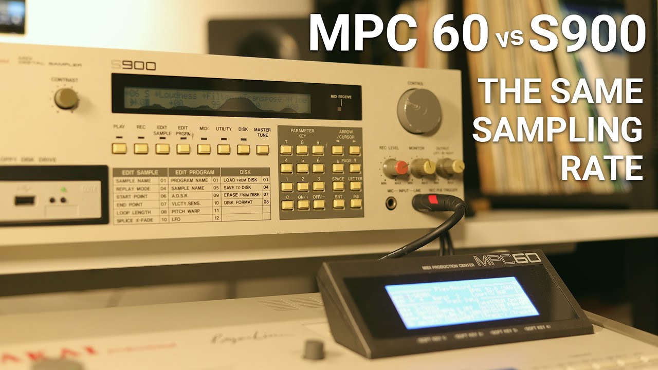 Akai MPC 60 vs S900 - The Same Sampling Rate Drums Comparison | #mpc60 #s900|