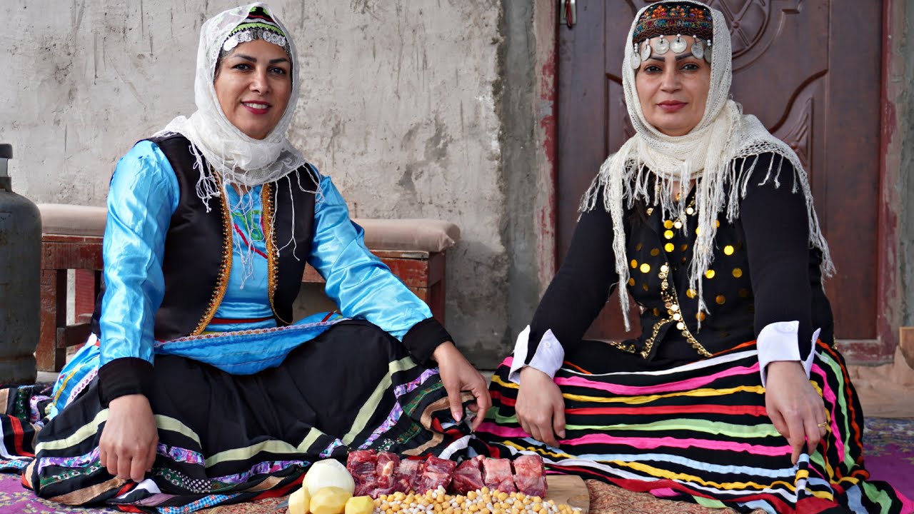 Cooking Abgoosht (iranian meat broth) by village women | village life in North of iran