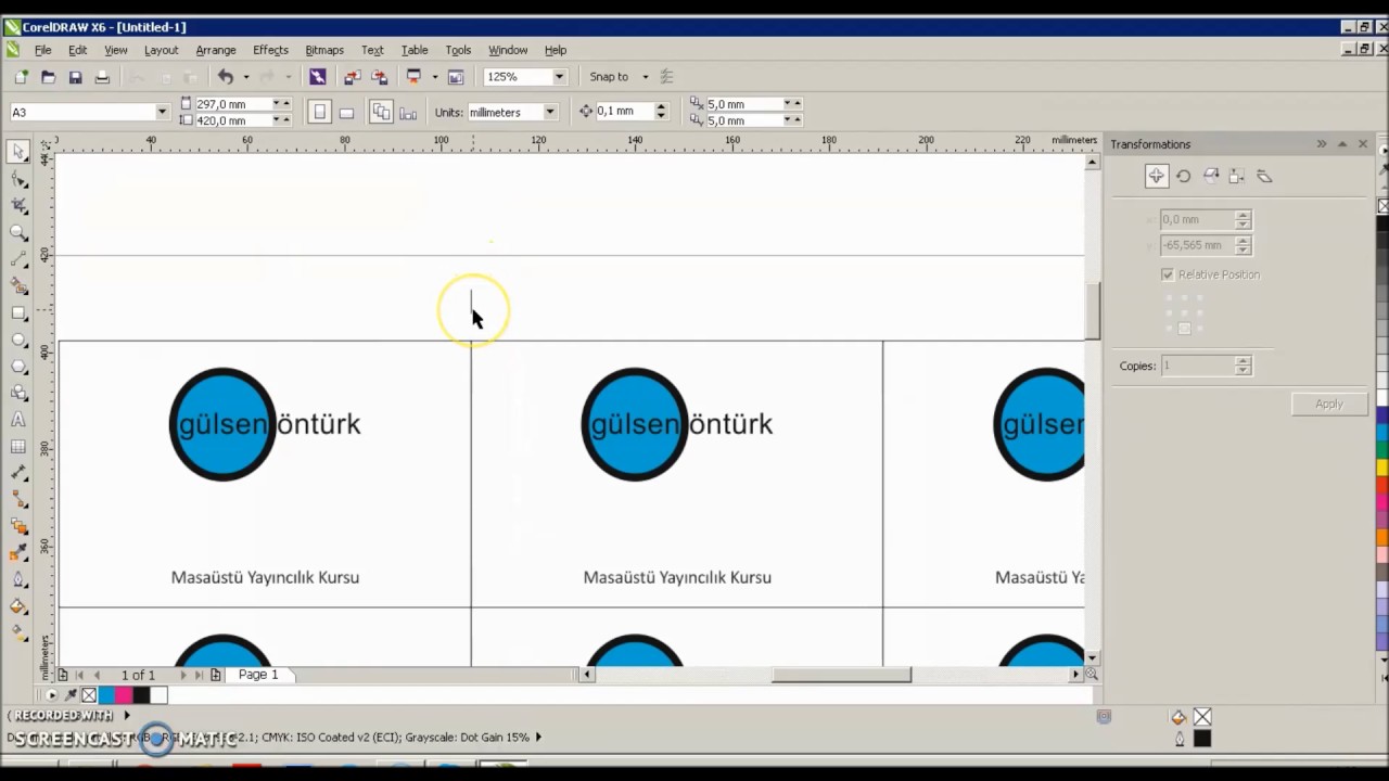 Coreldraw X6 Ders 49  Taşma Payı - Bıçak İzi ( Aks ) - Baskı İçin Dizgi