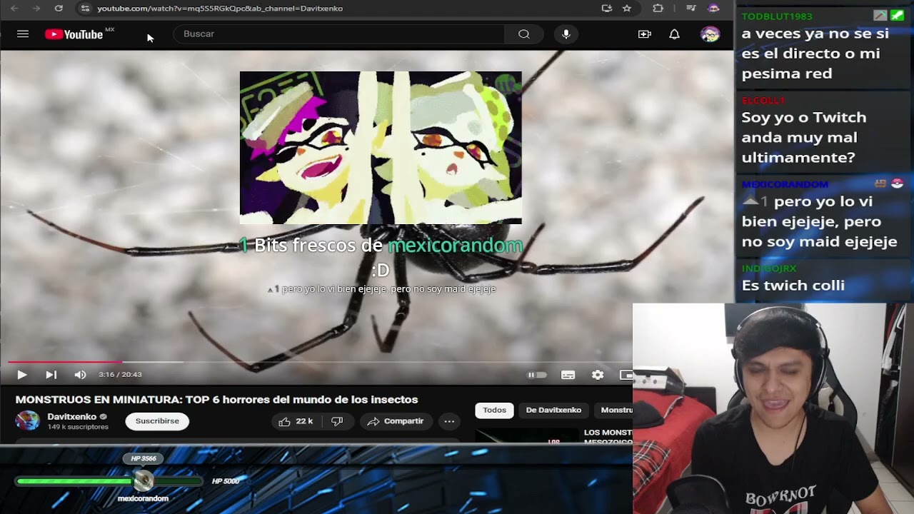 Video reaccion: MONSTRUOS EN MINIATURA: TOP 6 horrores del mundo de los insectos de @davitxenko