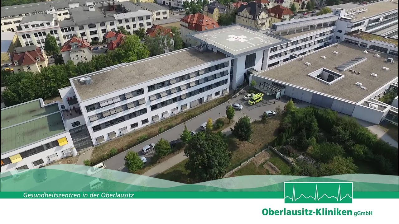Drohnenflug über das Krankenhaus Bautzen