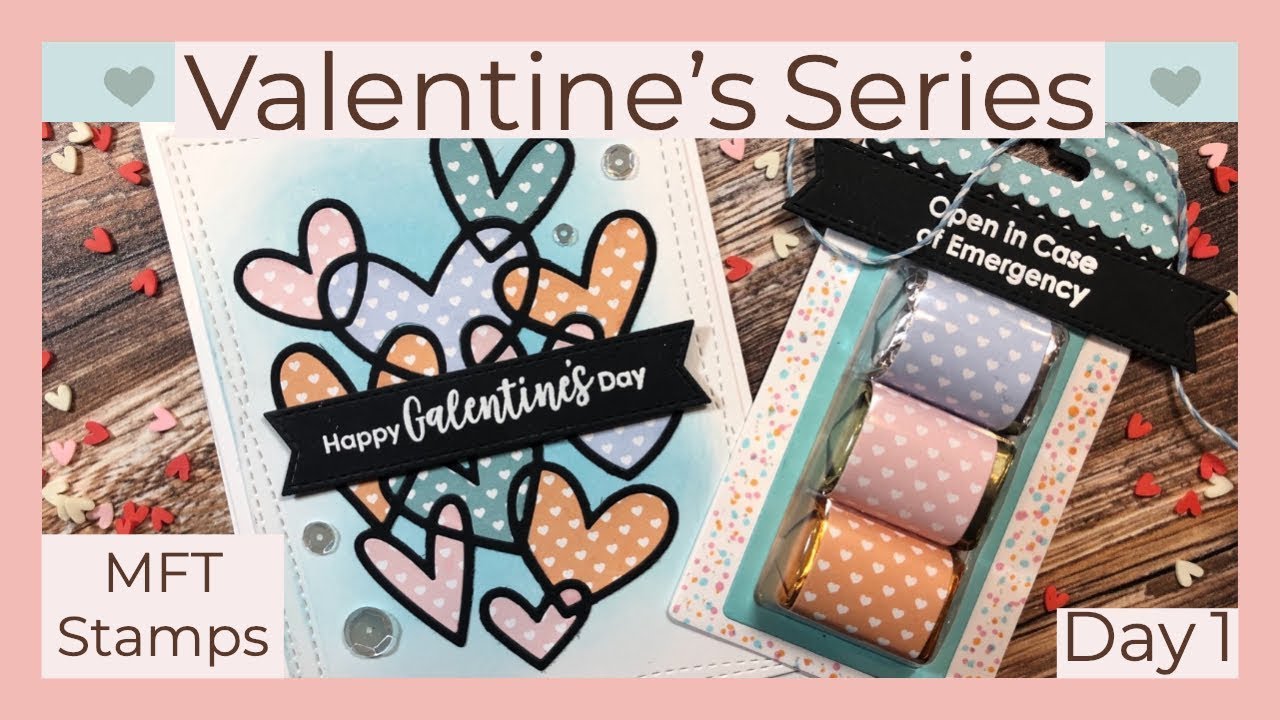 Valentine's Series 2019 | MFT Stamps | Galentine's Day Card & Treat Tag Combo | Day 1