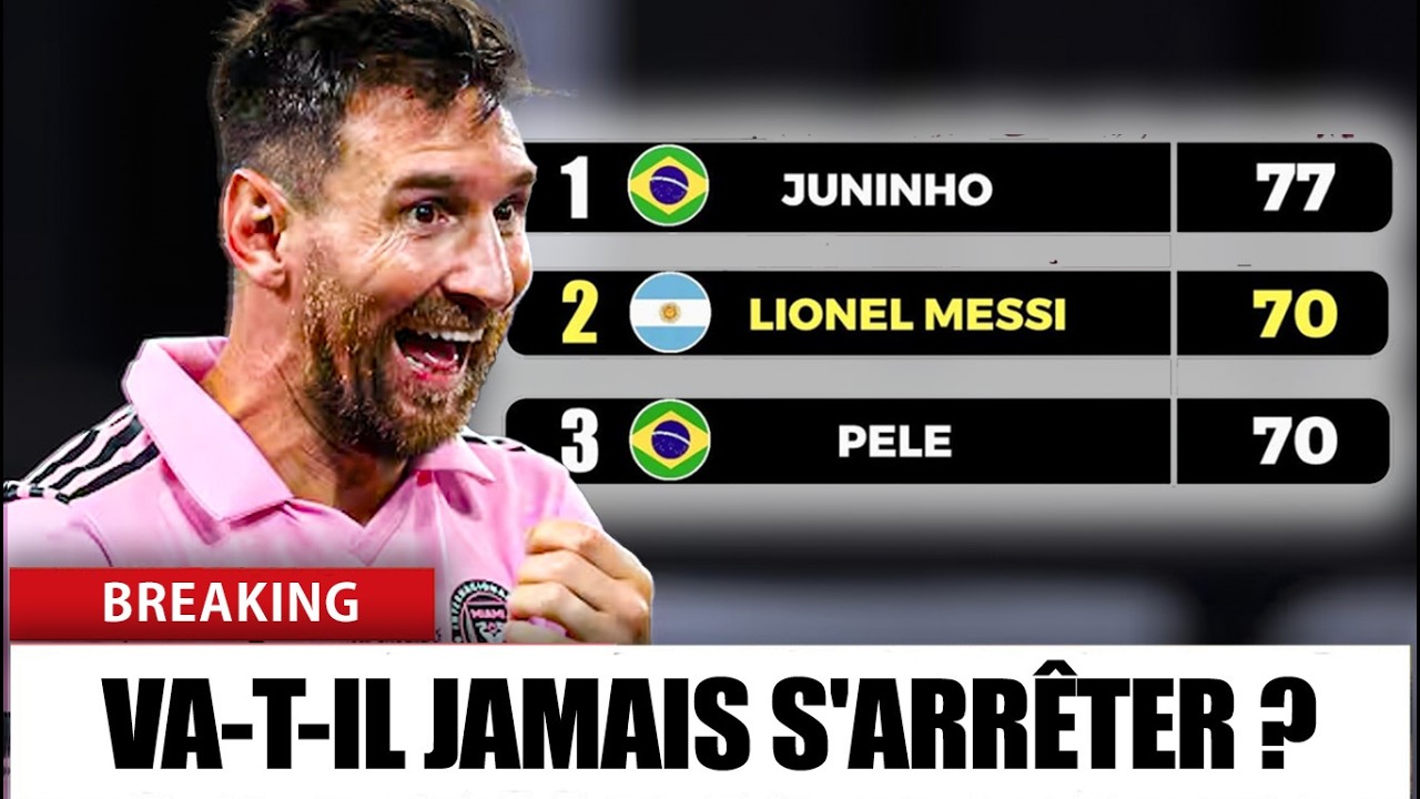 QUAND VA-T-IL S'ARRÊTER ? - Messi Égale Le Record De Pelé Et Vise La Première Place