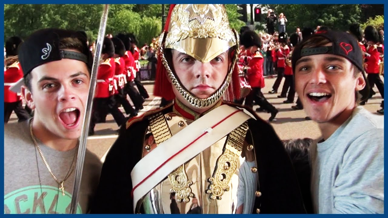 Janoskians Try to Make London Guards Laugh - European Vacation Ep 2
