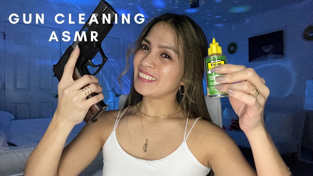 ASMR || GUN CLEANING SOUNDS, for sleep relaxation!! l clean your gun ✨❤️