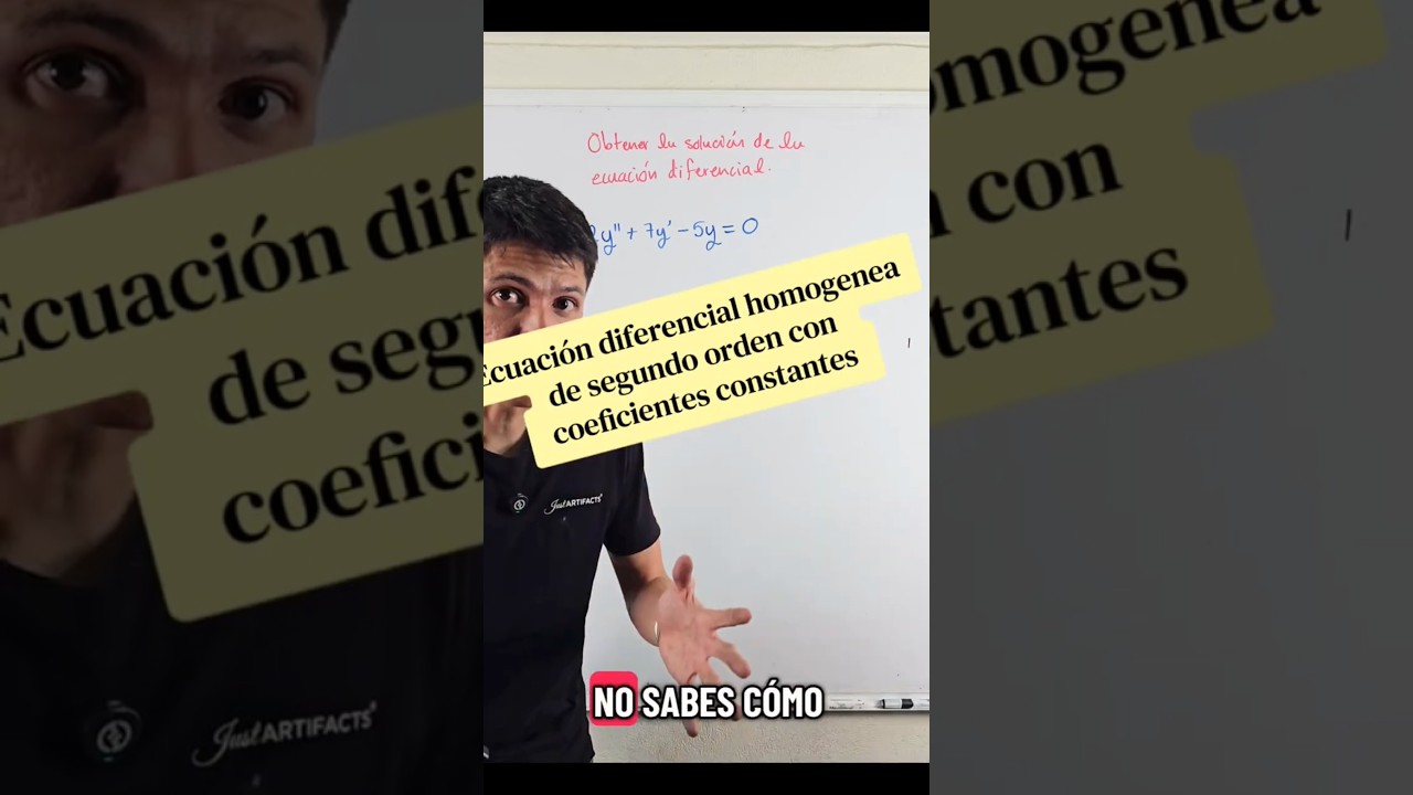Ecuaci&oacute;n diferencial homogenea  segundo orden con coeficientes constantes  #ecuacionesdiferenciales