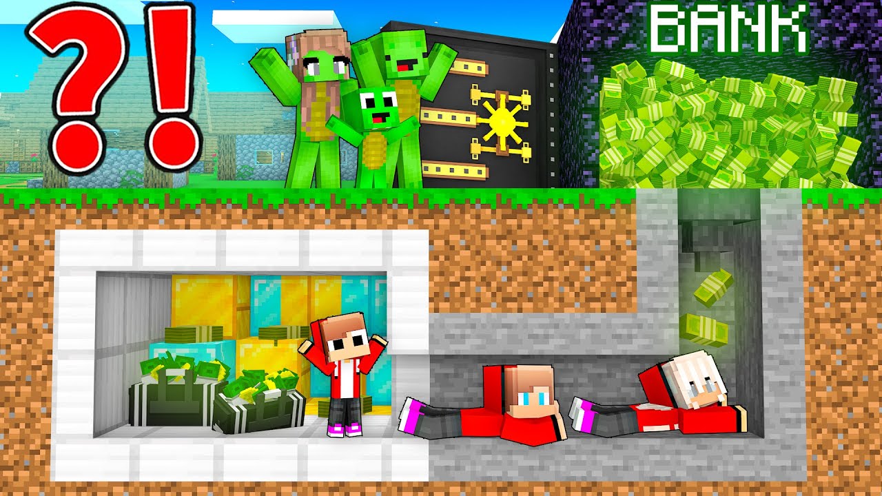 How Mikey and JJ Family ROBBED a BANK in Minecraft ? - Maizen