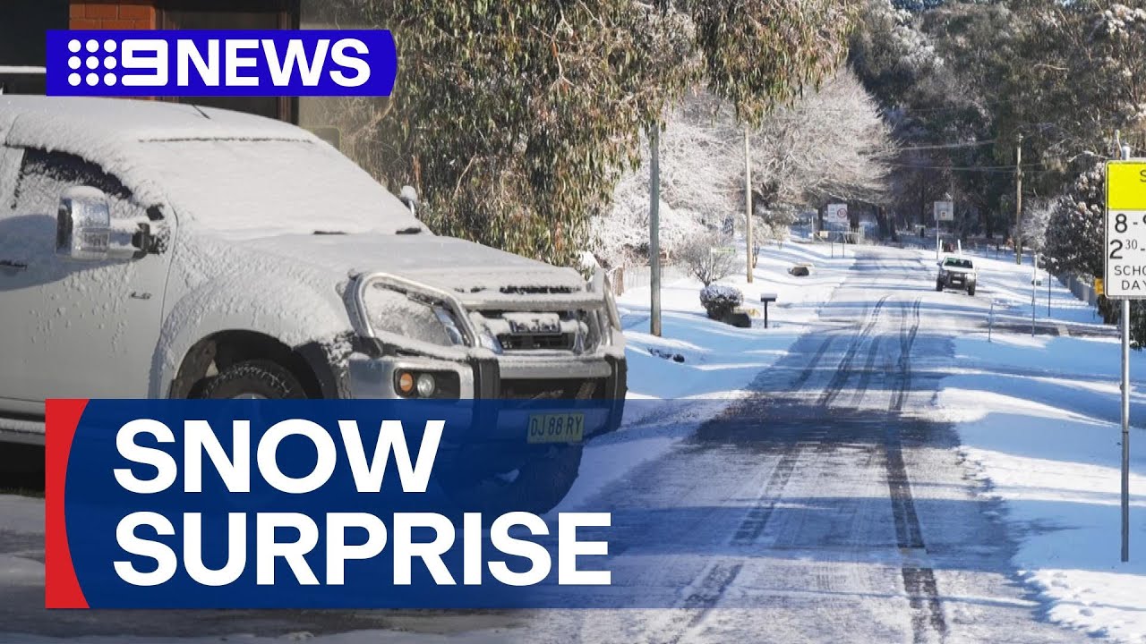 Snow descends on NSW after cold front | 9 News Australia