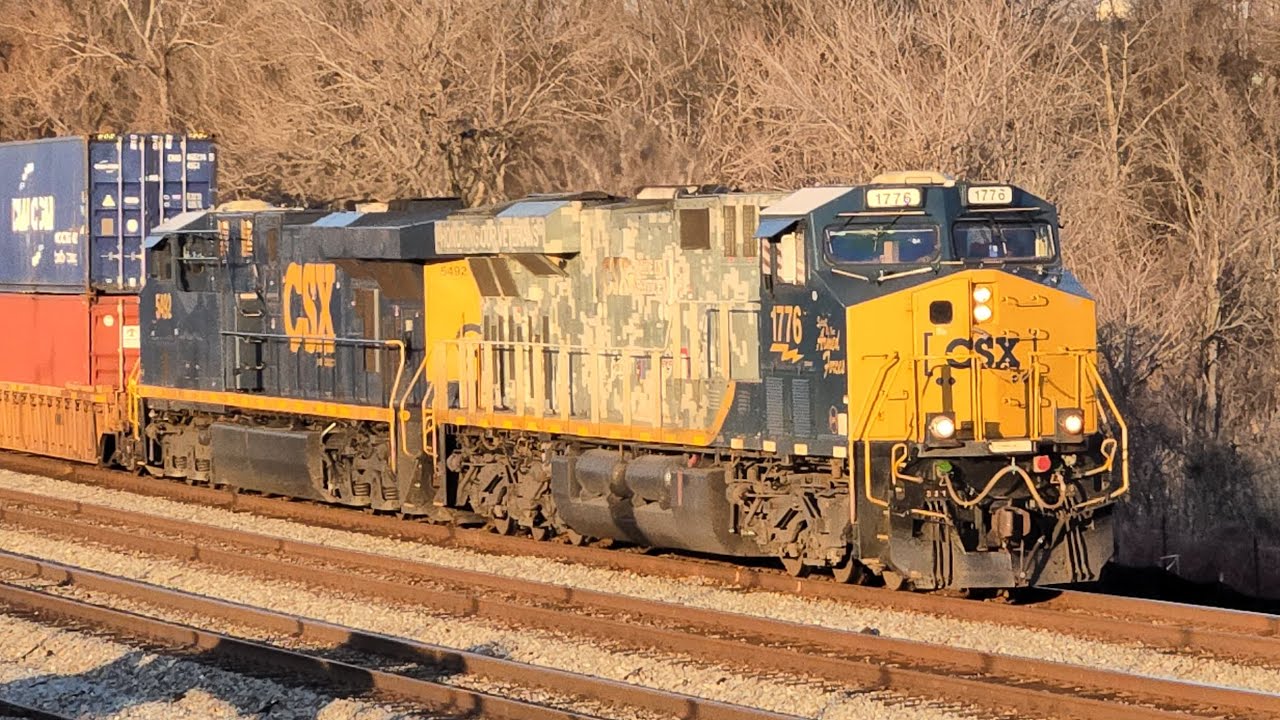 CSX 1776 'Spirit of Our Armed Forces' with i136-09 + Other Trains at Long Bridge Park, Arlington VA