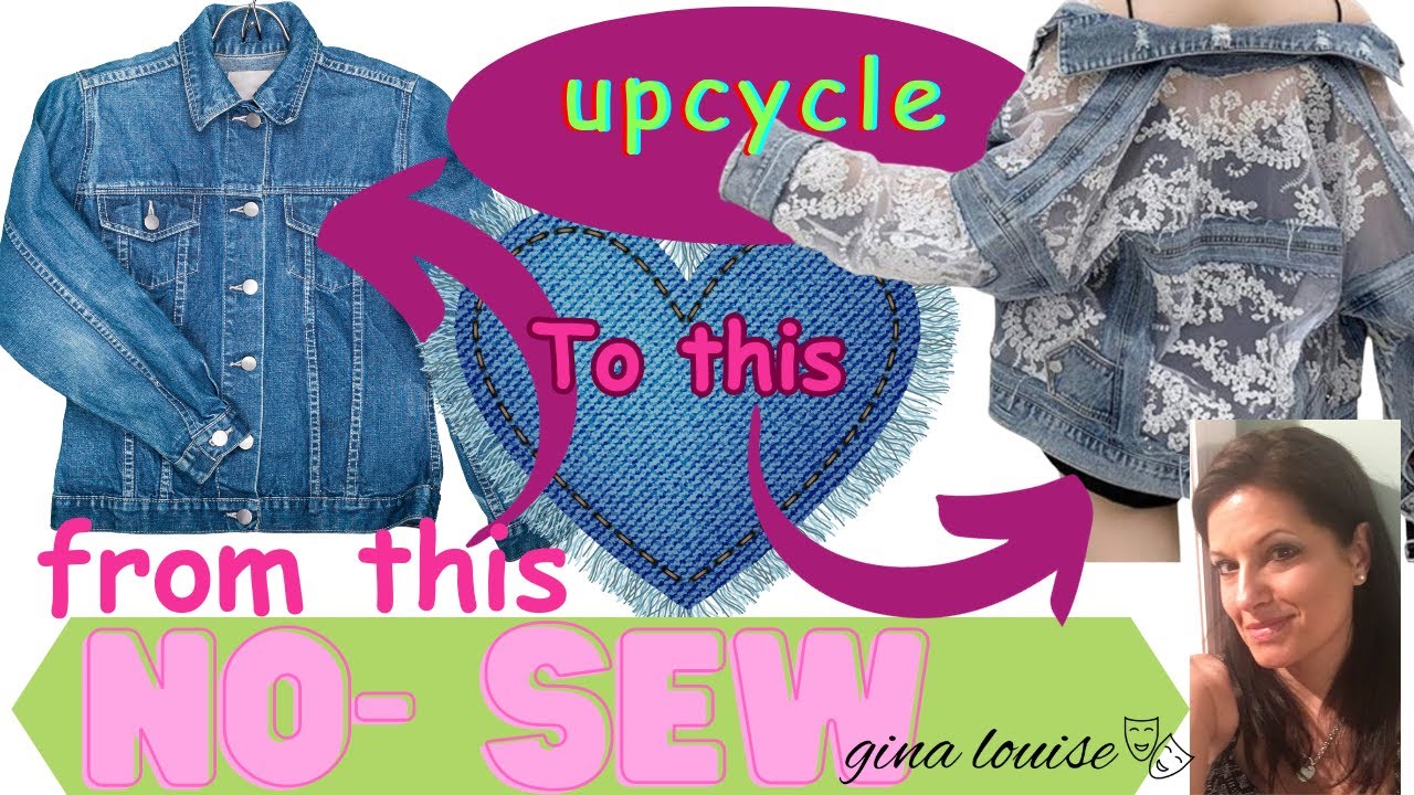 OMG No-Sew Lace denim Jacket tutorial by Gina Louise