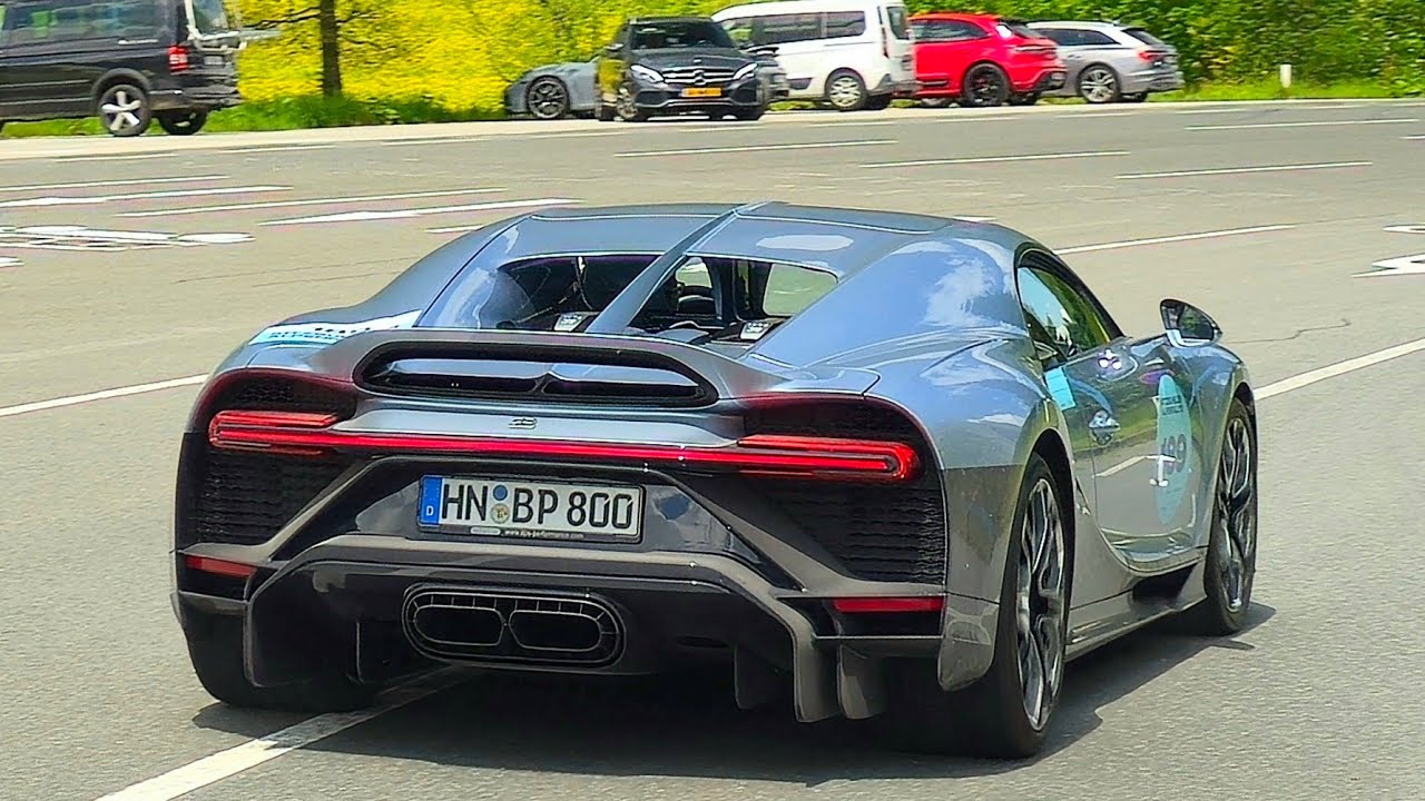 €10,000,000 BUGATTI CHIRON PROFILÉE driving on Public Roads: Revs & Fast Acceleration!