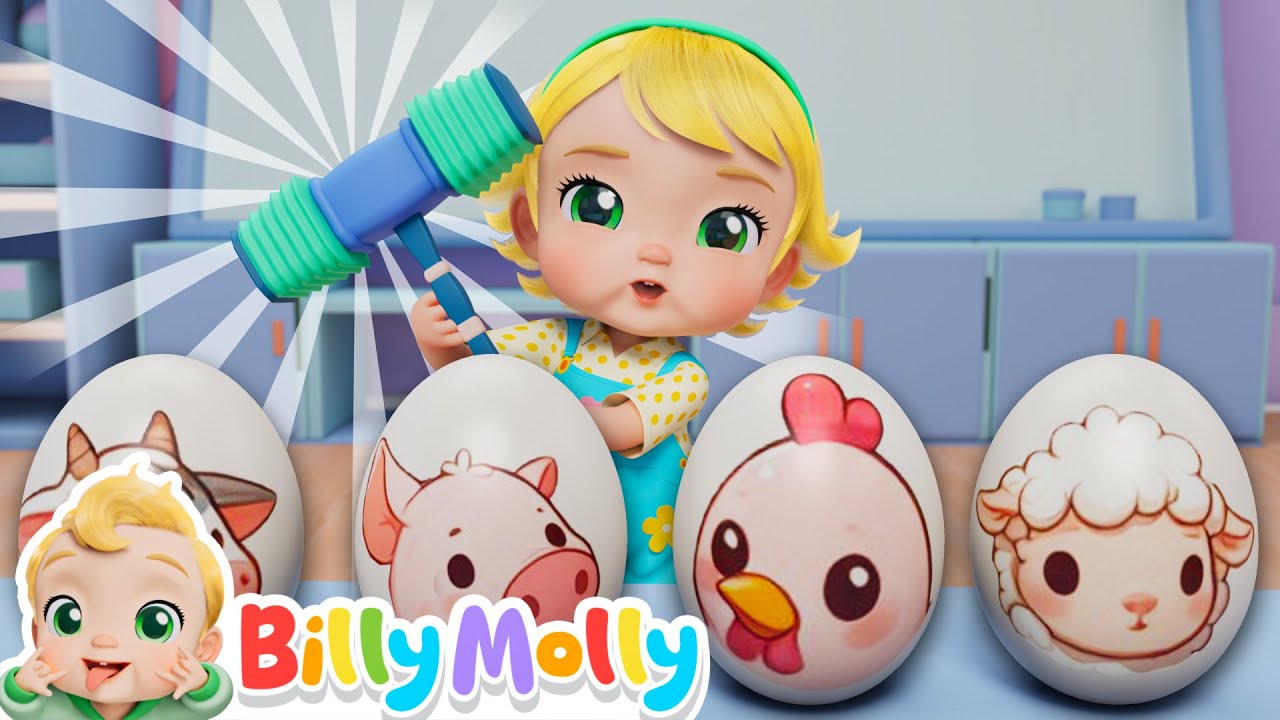 Let's Learn Farm Animals | Old MacDonald Had A Farm | Billy Molly - Learning Songs - Nursery Rhymes