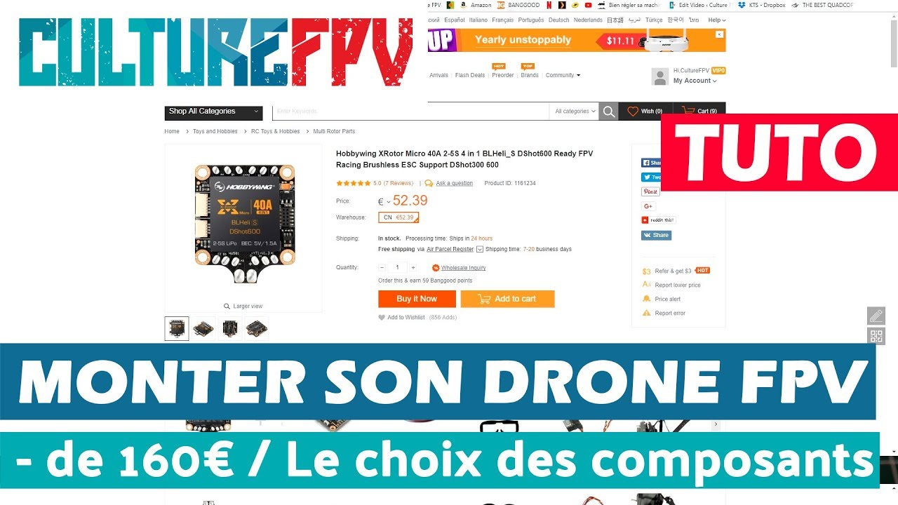 Monter son drone racer FPV pour 160€ de A à Z | Choix des composants | Part 1