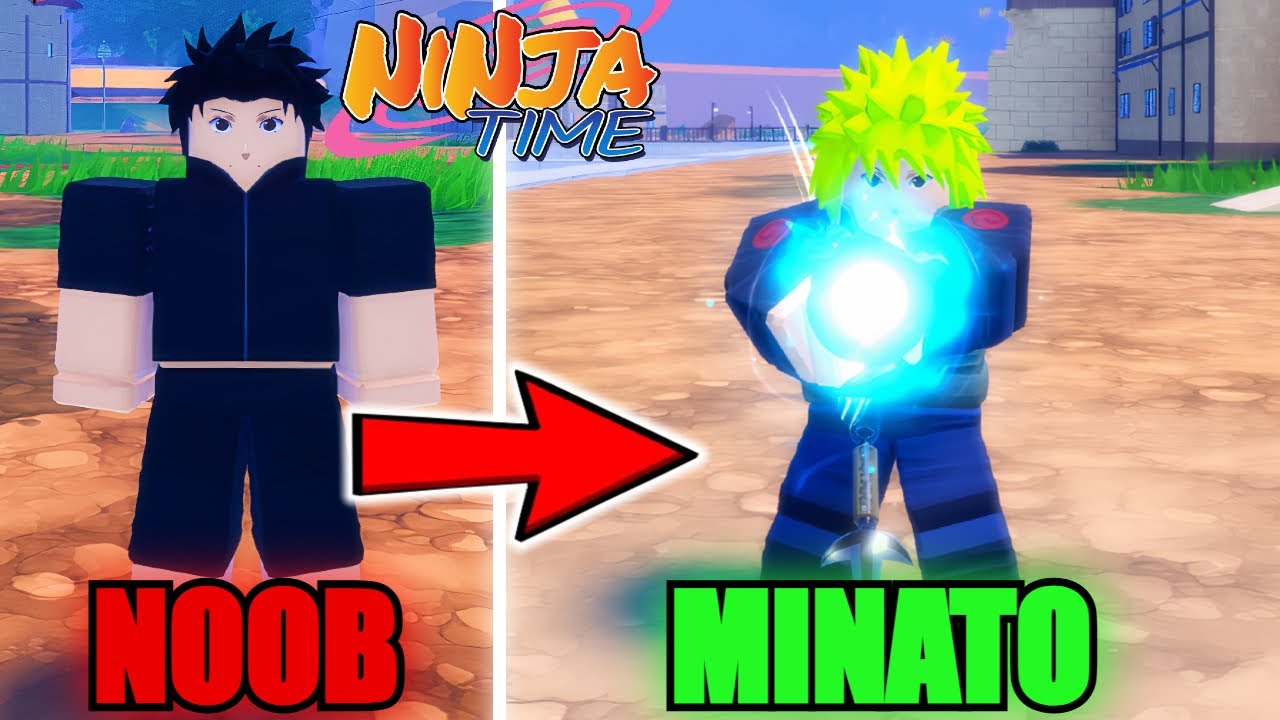 Путь от Нуба до Жёлтого Грома Минато Намиказе в Ninja Time... (Roblox)