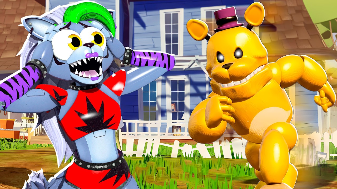 Roxanne Wolf Plays Hello Neighbor Fredbear