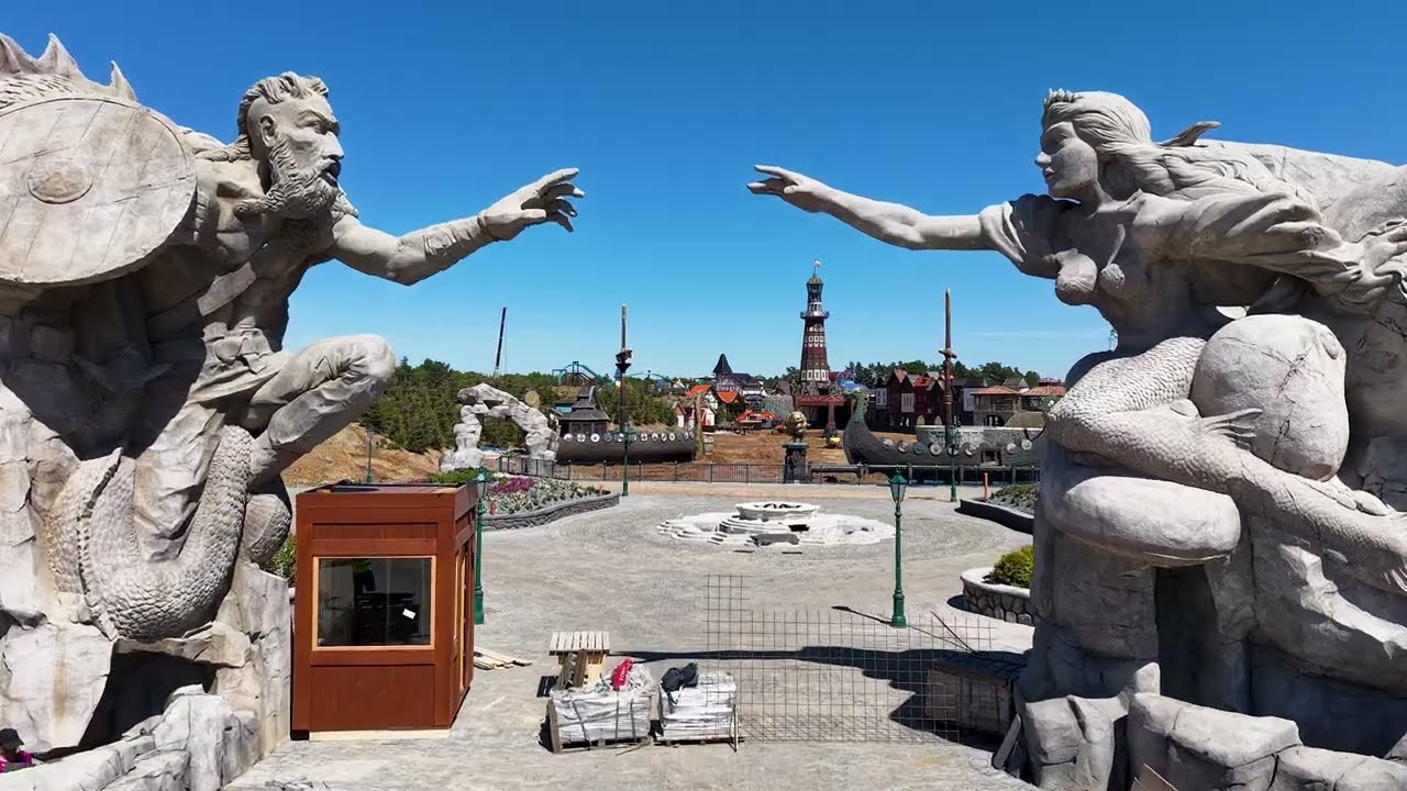 Hossoland - Park Rozrywki przed otwarciem – z drona i z ziemi z bliska i z daleka 20.05.2025 r.