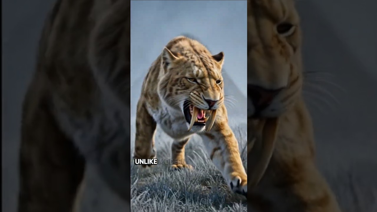 De sabeltandtijger: een roofdier uit de ijstijd gevonden in teer #ytshorts #Sabertooth #Smilodon #IceAge