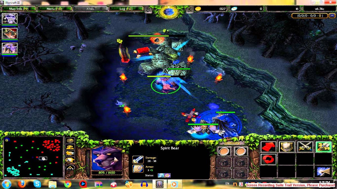 DotA - 3 Hero Kills Roshan at level 1!!!