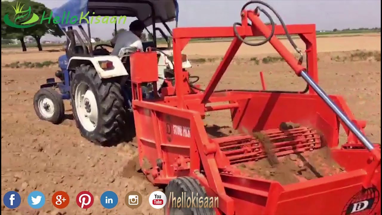 Stone Remover from Soil || Stone Picker || खेत से पत्थर हटाने का जुगाड़ || Hello Kisaan