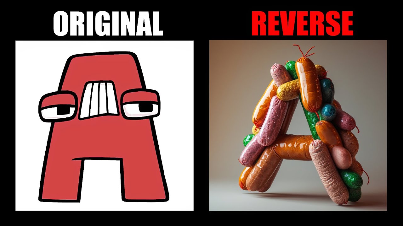 Reverse Alphabet Lore But Made From Sausage (A-Z...) - All Alphabet Lore Meme Animation - TD Rainbow