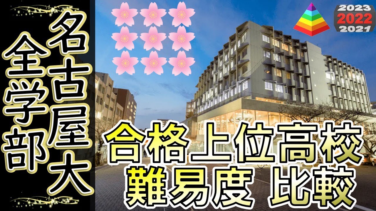 【名古屋大学|全学部】合格者 上位高校 偏差値比較 【2022年版】