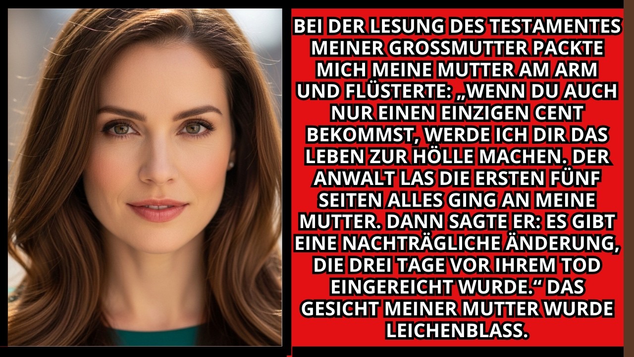 Eltern verboten mir das Sterbebett meiner Großmutter sie bekamen das Testament, ich den Trustfonds.