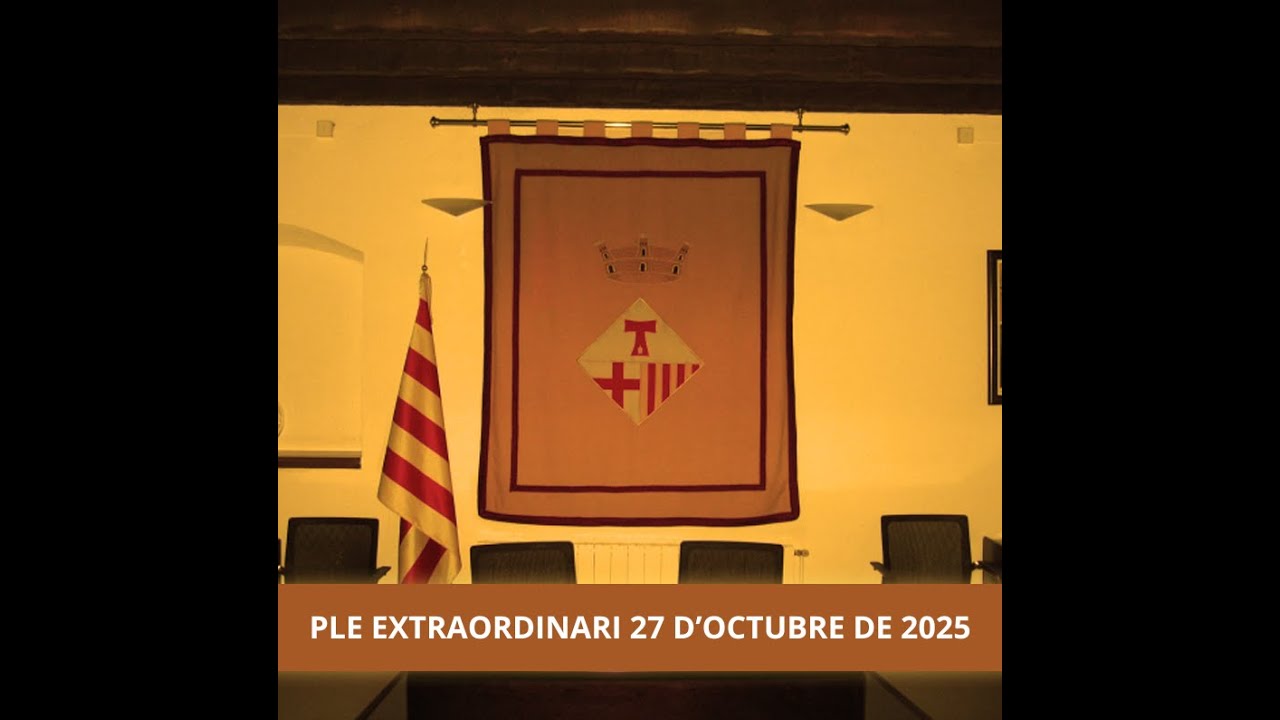 Ple extraordinari de 27 d'octubre de 2025 - Ajuntament de Sant Antoni de Vilamajor