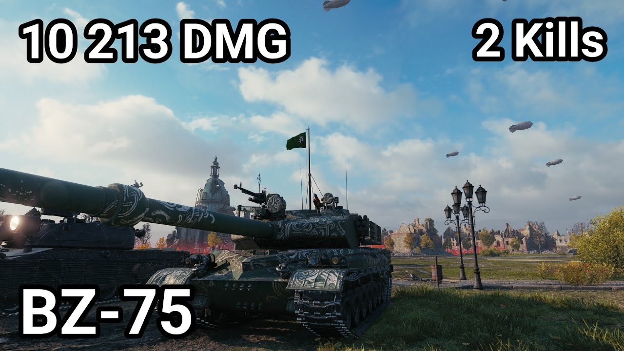 BZ-75 - 10 213 damage / 2 kill / 1 380 blocked / 738 assist