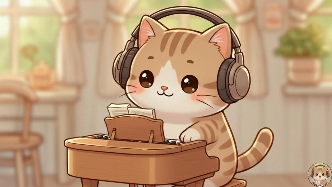 Gentle Piano with Cute Cat | Cozy Music for Rest & Recovery