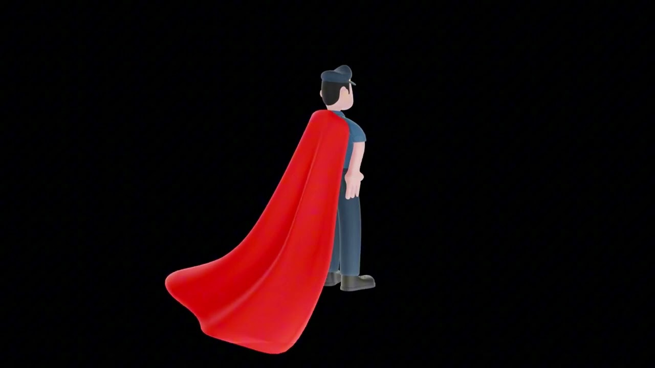 3D Cartoon Police Turntable | Officer Reading & Offering Report