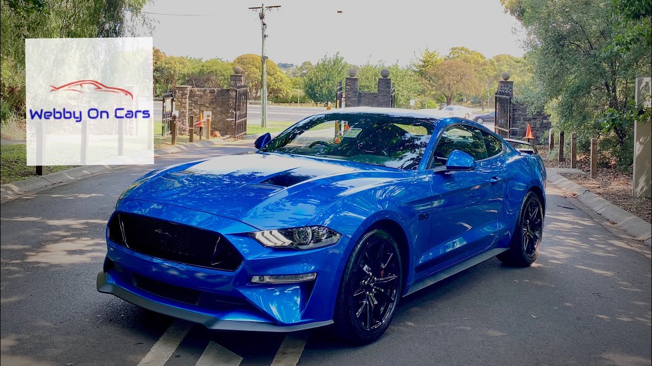 Ford Mustang V8 2020 Velocity Blue Black Shadow Pack. 4K | Webby On Cars